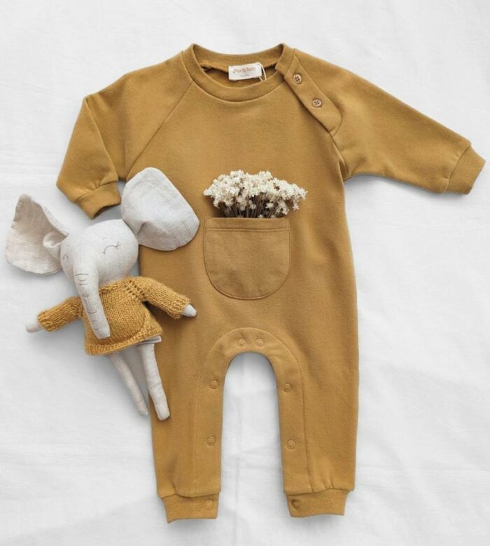 Mono Orgánico Overall Curry North Baby - Imagen 2