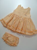 Vestido de rayas naranja