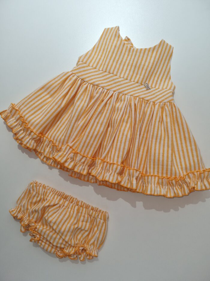 Vestido de rayas naranja - Imagen 2