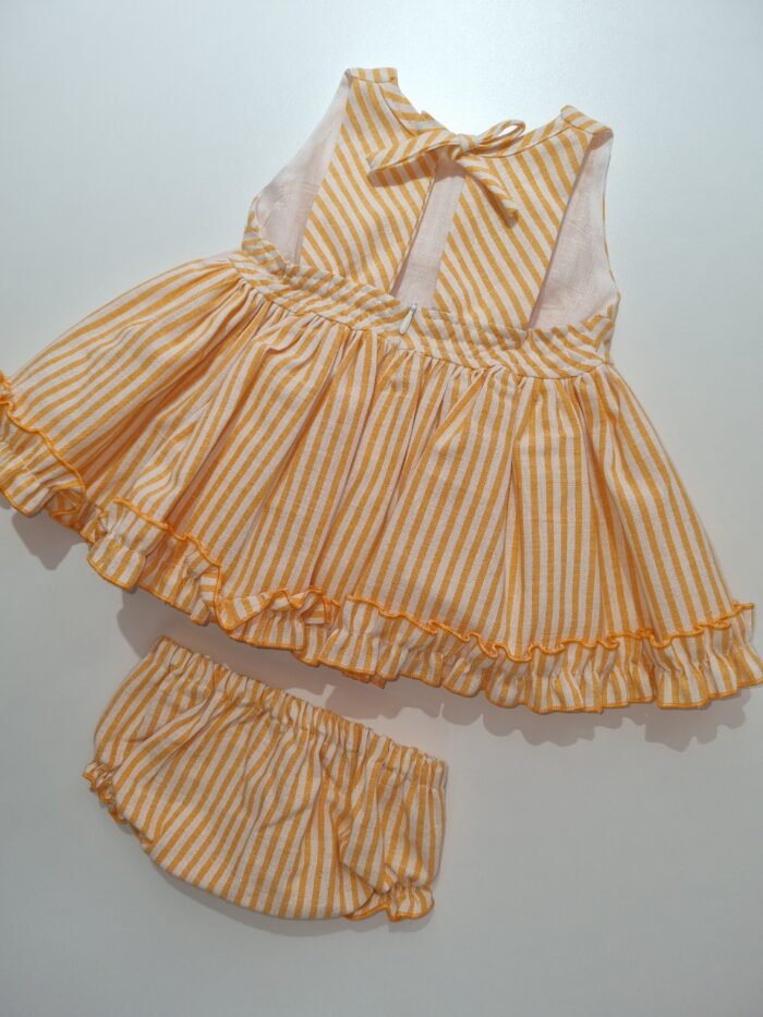 Vestido de rayas naranja - Imagen 4