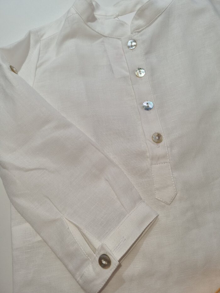 Conjunto camisa y pantalón de rayas naranja - Imagen 4