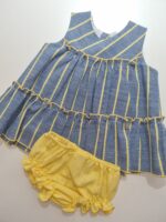 Vestido vaquero y braguita amarilla