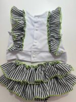 Conjunto dos piezas rayas gris oscuro/verde lima - Imagen 3