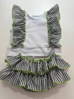 Conjunto dos piezas rayas gris oscuro/verde lima