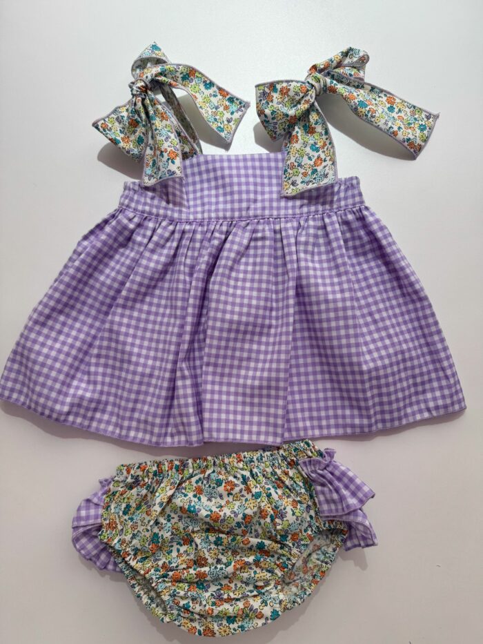 Jesusito liberty lazada y vichy morado - Imagen 2