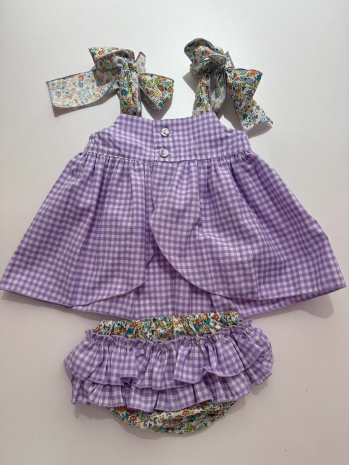 Jesusito liberty lazada y vichy morado - Imagen 3