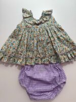 Jesusito liberty y moña vichy morado