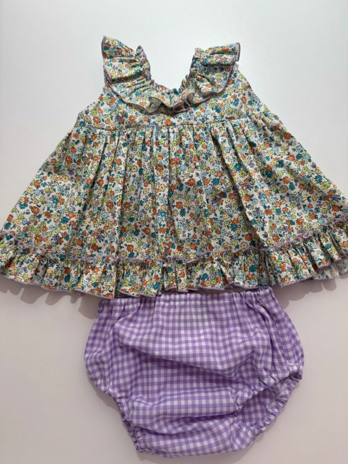 Jesusito liberty y moña vichy morado - Imagen 3