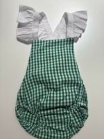 Pelele vichy verde oliva