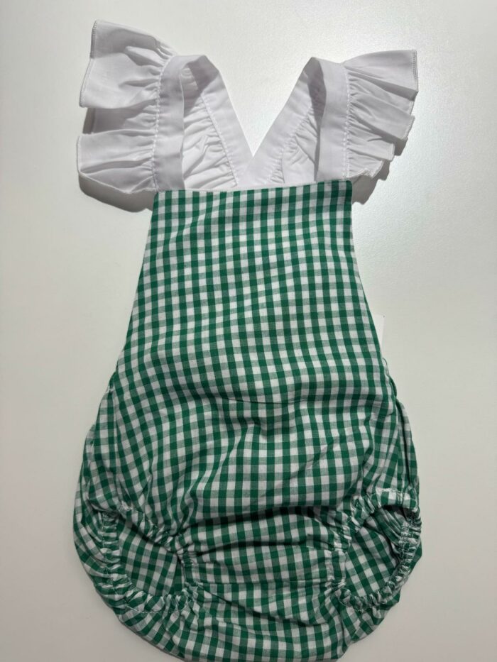 Pelele vichy verde oliva - Imagen 3