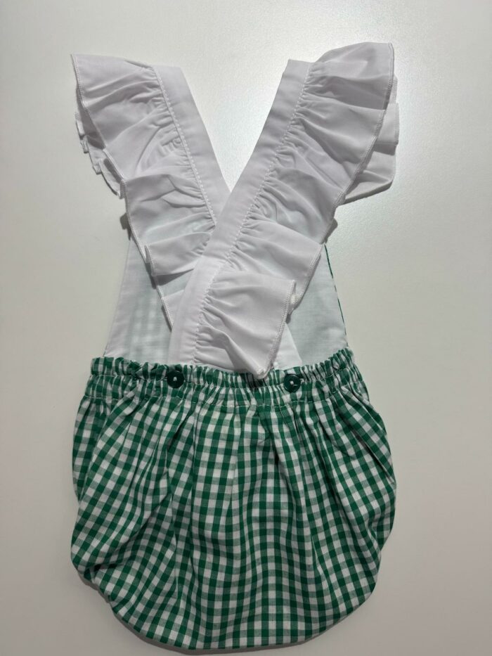 Pelele vichy verde oliva - Imagen 2