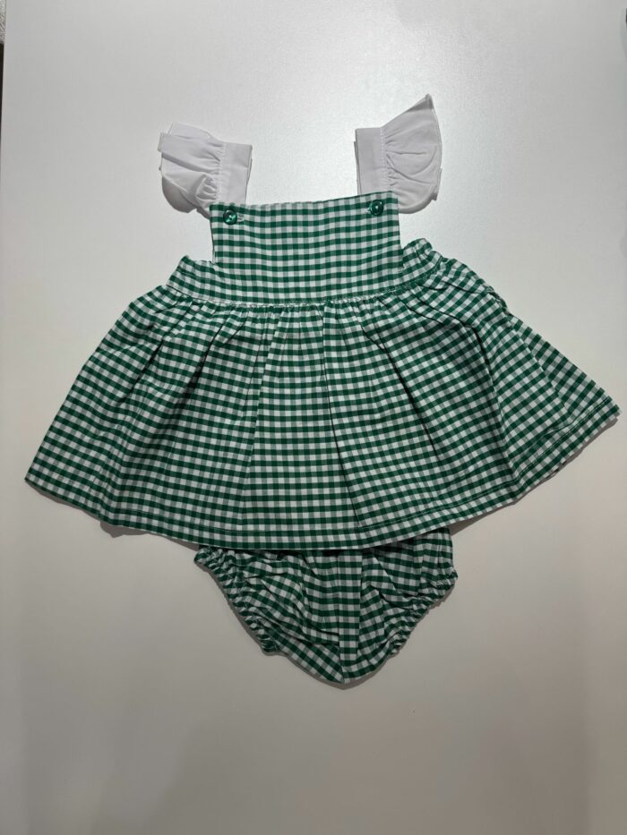 Conjunto dos piezas en vichy verde oliva - Imagen 2