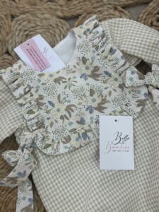 Pelele Vichy con baberola liberty - Imagen 2