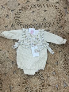 Pelele Vichy con baberola liberty - Imagen 4