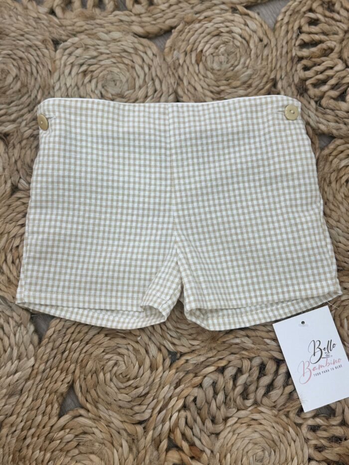 Pantalón niño vichy arena - Imagen 4